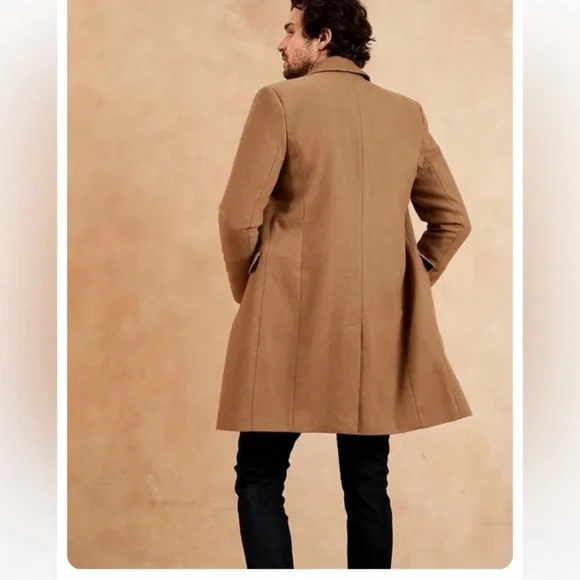 Banana Republic | Camel Colored Wool Cashmere Blend Top Coat - Picture 5 of 16